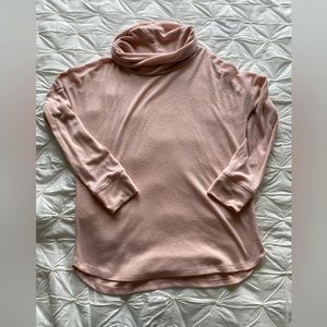 Caslon cowl neck top soft pink sweater cardigan Easter baby shower